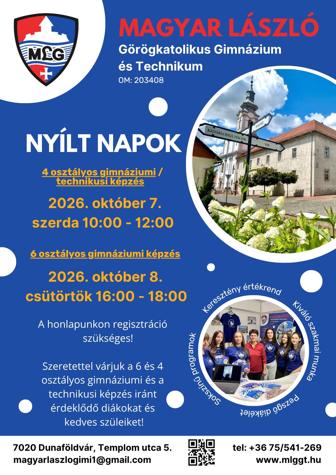 MLGGT Nyílt napok - 2026. 10. 07-08.